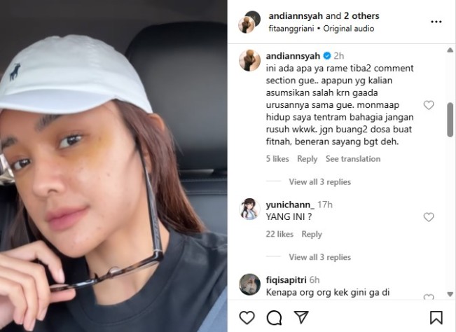 Tanggaan Andi Annisa Iasyah (instagram)
